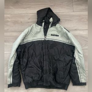 Oakland Los Angeles Las Vegas Raiders jacket zip up hoodie mens size large